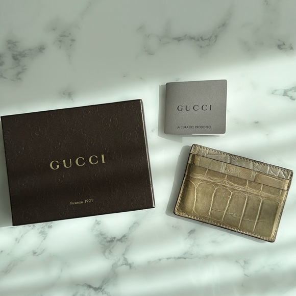 Gucci Crocodile Cardholder - Picture 1 of 4